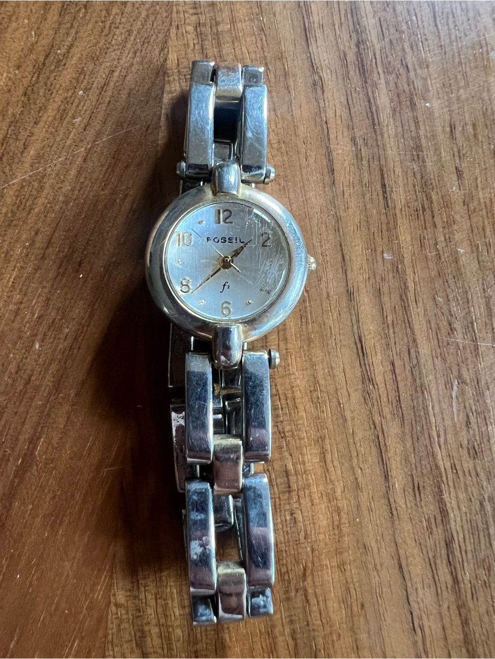 Fossil Silver and Gold Accent Women's Link Bracelet Watch